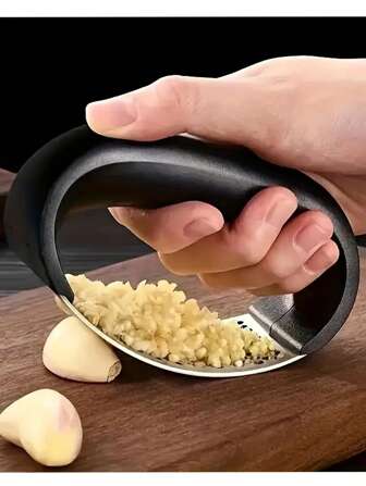 Manual Garlic Press, Stainless Steel With Plastic Handle, Garlic Mincer Grater, Dishwasher Safe Garlic Crusher, Easily Operated Garlic Grinder For Kitchen