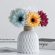 1 pieza de maceta de plástico corrugado, decoración para el hogar, disponible en varios colores, adecuado para arreglos florales DIY, comedor, sala de estar, balcón, decoración de boda, jarrón, decoración de habitación, jarrón de vidrio