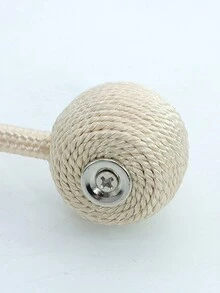 2pcs Magnetic Curtain Tiebacks, Creative Curtain Hooks, Curtain Tie Ropes - Beige - View 3