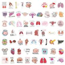 60 Piezas Pegatinas con chistes de anatomía - Pegatinas de vinilo estéticas para scrapbooking, diario, portátil, parachoques, monopatín, botella de agua, ordenador, teléfono, dibujos animados, casco, pegatinas y calcomanías de coche: anatomía, pegatinas de anatomía, pegatinas, pegatinas de enfermería, pegatinas sarcásticas, pegatinas divertidas de memes