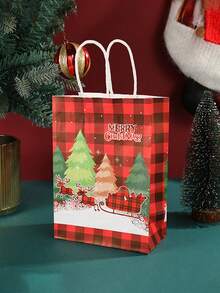 Túi quà Giáng sinh sáng tạo bằng giấy Kraft, Túi quà tiệc hươu, Cây thông Noel, Họa tiết người tuyết, Túi quà Giáng sinh Túi tote đựng quà tặng tiệc tái sử dụng, Túi Giáng sinh có quai xách, Có thể dùng để mua sắm năm mới, Tặng quà tiệc - Nhiều màu - Xem 6