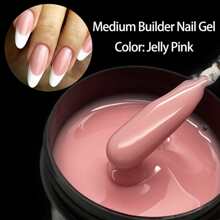 Jillnails 100克/50克 美甲延长胶 自流平延长胶 闪光亮片霓虹自然妆效 乳白色粉色美甲延长塑形 自流平中性胶 需使用UV/LED灯固化 - 彩色 - 查看 15