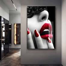 3 bức tranh trang trí NC, tấm nghệ thuật treo tường trừu tượng, áp phích vải canvas vẽ móng tay phụ nữ thời trang hiện đại, tranh tường nghệ thuật phụ nữ đeo mặt nạ Bắc Âu, trang trí nhà phòng khách hiện đại - Nhiều màu - Xem 8