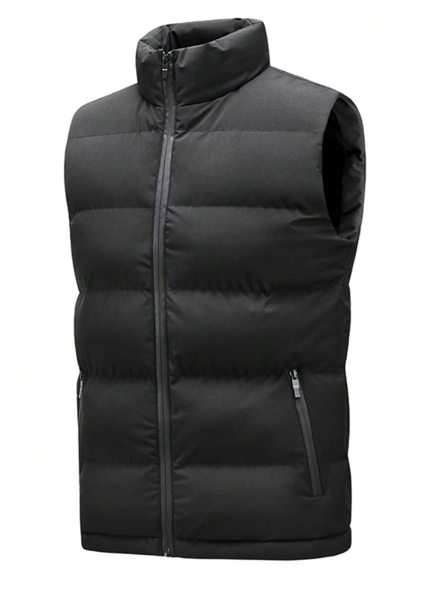 Gilet moderno alla moda da esterno, antivento e caldo, dal design minimalista, perfetta combinazione di stile e praticità, adatto per molteplici occasioni
