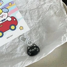 1 件可爱卡通黑猫和小鱼钥匙扣，独特精致吊坠钥匙圈，适合背包、女朋友、情侣 - 彩色 - 查看 4