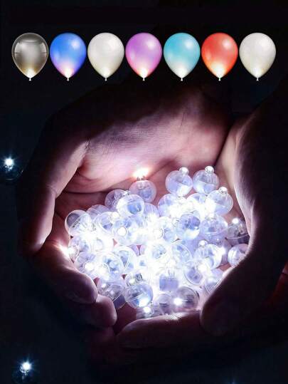 20pcs/10pcs/1pc - White Flash LED Balloon Lights, Miniature Round LED Bulb Lights, Shiny Small Ball Lights, Decorative Glowing Electronic Ball Lights, Filled Decorative Accessories, Keychain Decorations, Halloween, Christmas Decorative Lights, Indoor And Outdoor Party Events (One Size=1pc)