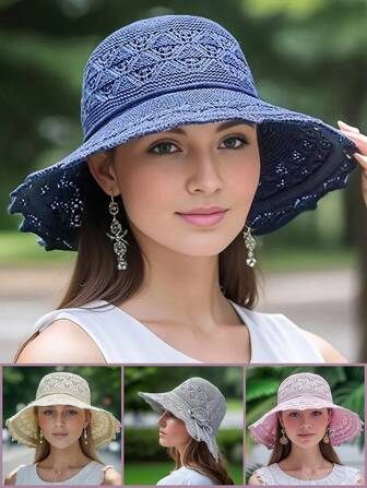 قبعة سيدات ذات فيونكة وأطراف واسعة، قبعة قش أنيقة وشخصية، قبعة شمس/قبعة ذات حافة واسعة/قبعة ذات حافة مسطحة/قبعة ريفية للسيدات، بسيطة، ريفية، كاجوال لكل شيء، واقية من الشمس، إحساس رجعي، سحر وطني، ضرورية للعطلات الخارجية