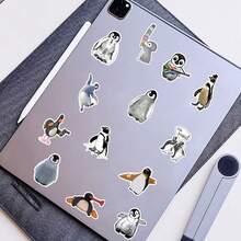 50 Pegatinas de pingüinos, pegatinas impermeables de vinilo para botellas de agua, paquete de pegatinas para niños, pegatinas lindas para estudiantes, laptop, regalo de Navidad, decoración, pingüinos, pegatinas de Navidad, pegatinas para botellas de agua para niños, pegatinas impermeables, paquete de pegatinas de memes, pingüinos, pegatinas - Multicolor - Ver 3