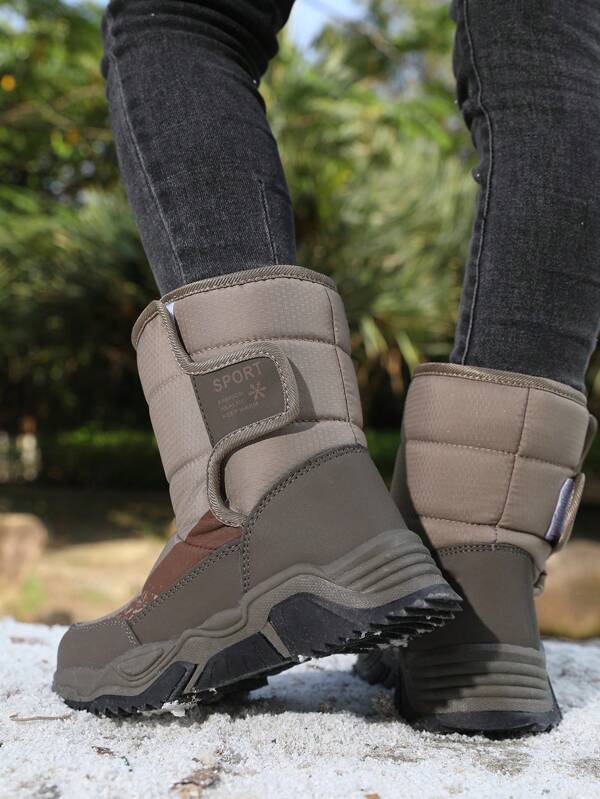 Botas de nieve cómodas para niños, botas forradas suaves y calientes, adecuadas para interiores, exteriores y viajes, otoño e invierno