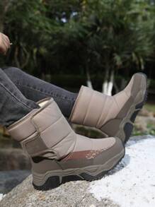 Botas de nieve cómodas para niños, botas forradas suaves y calientes, adecuadas para interiores, exteriores y viajes, otoño e invierno