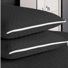 WATERPROOF Pillowcase Cover Kit VARIOUS COLORS 70CM X 50CM - Paris - 黑色 - 查看 1
