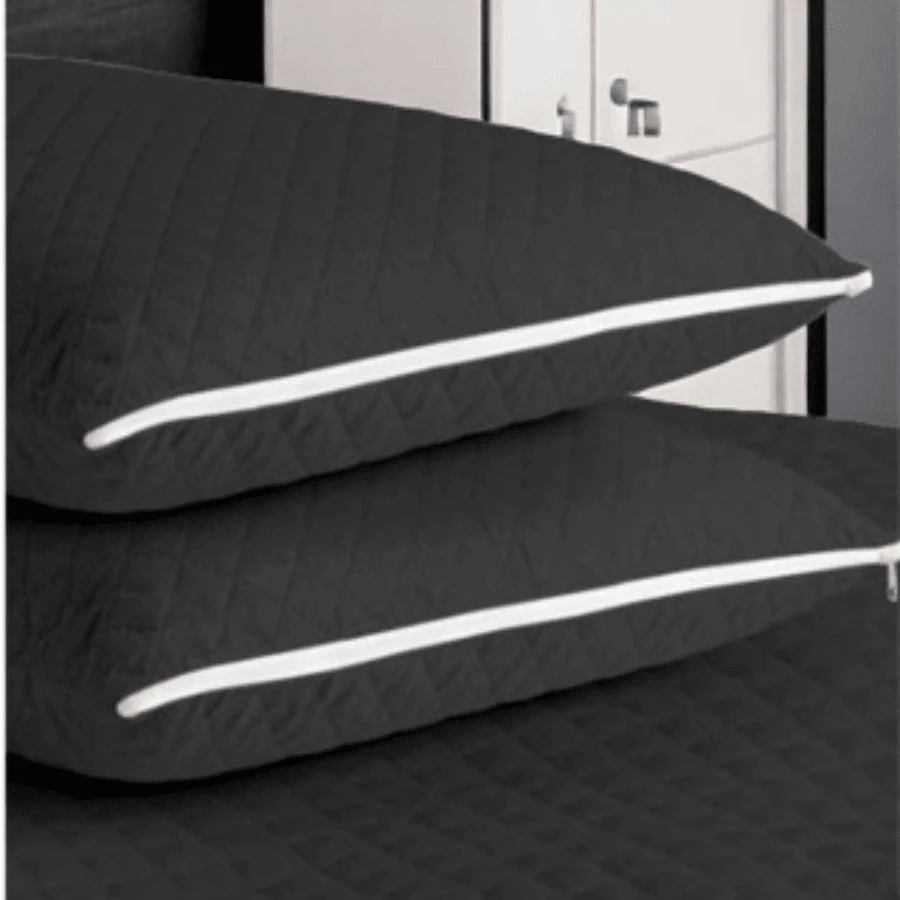 WATERPROOF Pillowcase Cover Kit VARIOUS COLORS 70CM X 50CM - Paris - 黑色 - 查看 1