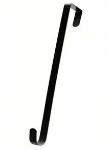 1 件节日装饰花环金属挂钩，可挂在门上，不会留下划痕，非常适合圣诞节、农历新年、情人节、欢迎标志、圣诞节 - 黑色 - 查看 2