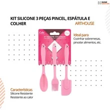 3 Pcs Silicone Kit With Scrape Everything Spatula Brush Spoon - 羅莎 - 查看 2