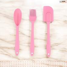 3 Pcs Silicone Kit With Scrape Everything Spatula Brush Spoon - 羅莎 - 查看 3