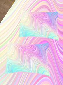 2/3 件彩色大理石印花柔软超细纤维羽绒被套，可机洗 - 彩色 - 查看 5