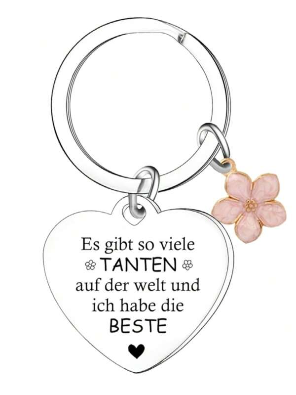 Regalo para tía, Gracias tía, llavero, regalo para tía, regalo del Día de la Madre, Tengo a la mejor tía, letra, casual, lindo, elegante, accesorios de acero inoxidable para el Día de la Madre, accesorio para bolso, mochila para la escuela, gótico, Y2k