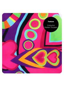 I LOVE FANCY DRESS Ladies Groovy Hippie Costume Flower Power 5pc Outfit Top, Furry Jacket, Purple Flares, Peace Necklace, Beads And Headscarf Floral Pattern Five Piece Set 60s 70s Fancy Dress - Blue/Purple - View 4