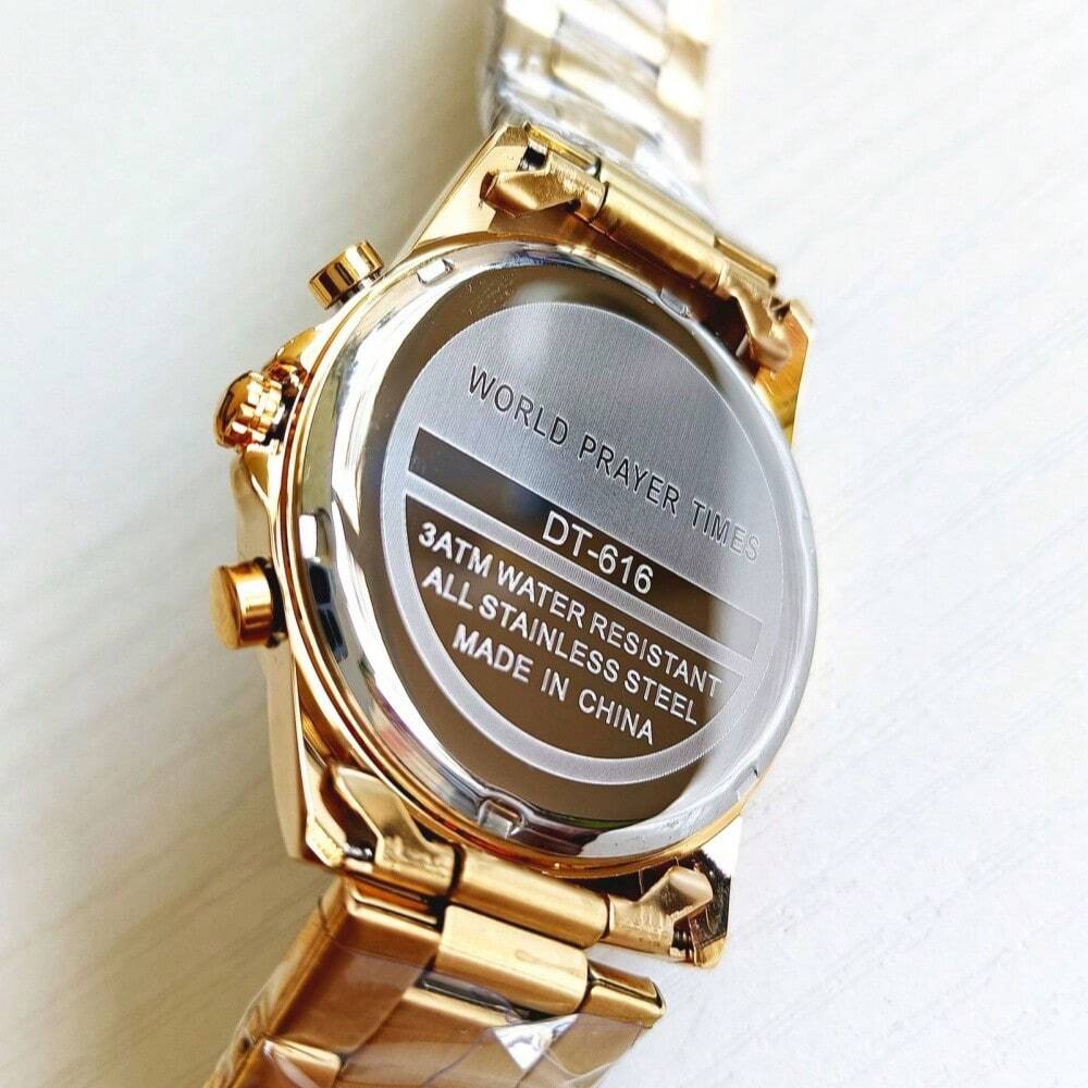 Man Muslim Azan Digital Watch Led Light Display Sport Watch Hijri