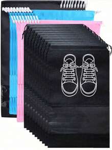 1/5/10pcs Shoes Storage Bag With Rope Travel Storage Bag With Secure Drawstring Closure Portable Waterproof Shoes Packing Bag Multifunctional Storage Bag Shoe Organizer Waterproof Beach Bag For Men And Women Travel Supplies, Home Storage And Organization Supplies Travel Essential Back To School Travel Essentials Travel Accessories Travel Must Haves Vacation Summer Holiday School Accessories Stuff Back To School Supplies