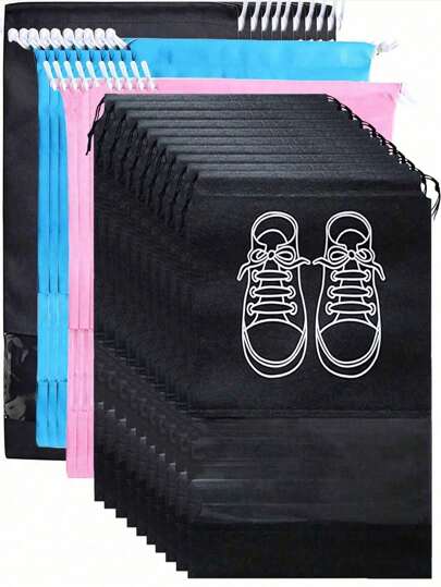 1/5/10pcs Shoe Storage Bags, Drawstring Travel Organizer Bags, Waterproof Shoe Packing Cubes, Multi-Purpose Storage Bags, Shoe Organizing Bags, Waterproof Beach Bags, Unisex Travel Essentials, Back To School Travel Necessities, Travel Accessories, Vacation & Summer School Supplies