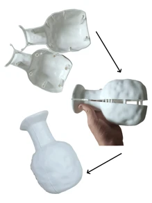 Florero De Plástico Con Forma De Calabaza Blanca Para Decoración Del Hogar, 1 Unidad