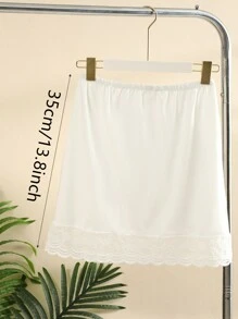 3 pièces/1 pièce, intérieur pour femmes, antistatique et anti-reflet, couleur unie, plusieurs tailles, bord plat, style dentelle, doublure, mi-corps, jupon, jupe taille, ceinture taille été, école automne, automne, Halloween