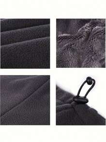 1 Packung Unisex Nackenwärmer - Sportlicher Stil, Polyester thermisch gefüttert, warm, verstellbar mit Zugband, einfarbig, gestrickt, multifunktional, geeignet für Outdoor-Aktivitäten