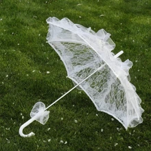 扇形花边蕾丝伞，新娘、派对装饰蕾丝伞布。情人节配饰