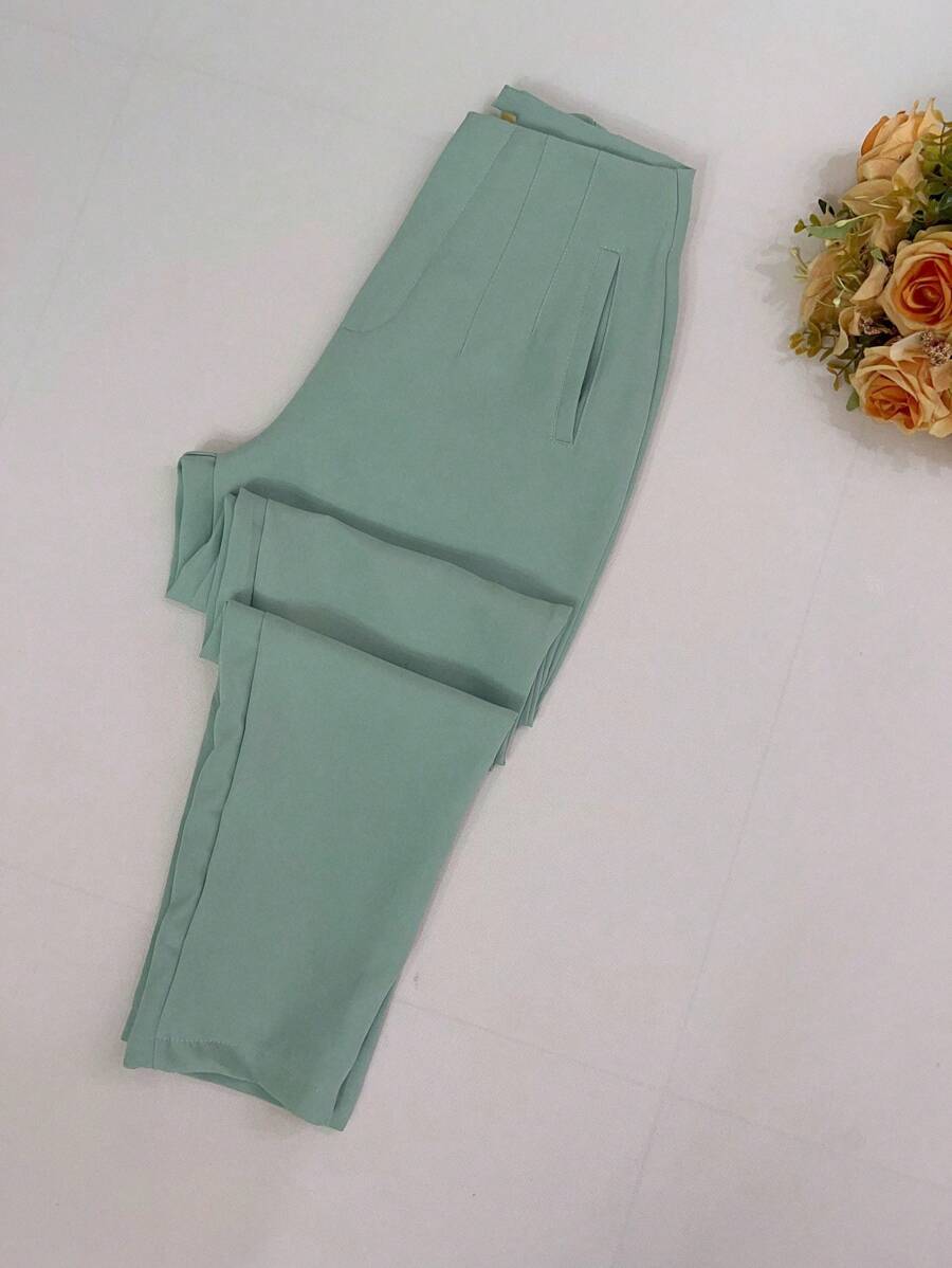Sullyn_modas High Waist Pants - Mint Green - View 1