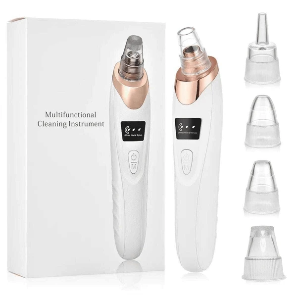 Suction Power Blackhead Remover Pore Vacuum - Facial Beauty Massager USB Rechargeable Facial Pore Cleaner Kit For Adult Extractor Tool Multifunctional Cleaning Instructment