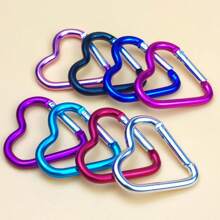 Heart Keychain Clip - Heart Carabiner Keychain, Aluminum Alloy Cute Carabiner For Keys, Heart Shaped Carabiner Hammock Carabiner For Dog Leash Water Bottle Holder Traveling Walking For Outdoor - Multicolor - View 10