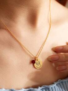 1 pièce Collier personnalisé avec motif animal de compagnie Médaillon rond gravé avec motif de chien personnalisé Collier pour femmes et hommes Cadeaux commémoratifs pour animaux de compagnie Cadeaux pour amateurs d'animaux de compagnie Cadeaux uniques personnalisés