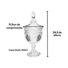 CRYSTAL POT WITH SANTORINI FOOT 11.5CM X 24.5CM - LYOR - trắng - Xem 2