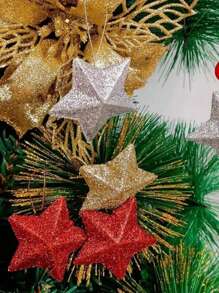 6 đồ trang trí Giáng sinh hình ngôi sao lấp lánh treo tường - Nhiều màu - Xem 9