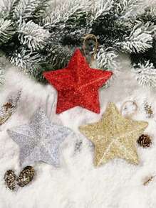 6 đồ trang trí Giáng sinh hình ngôi sao lấp lánh treo tường - Nhiều màu - Xem 5