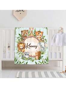 1pc Personalized Flannel Blanket, Decorative Blanket Suitable For Sofa, Living Room, Bedroom Home Decor, Extra Thick & Soft, All-Season Use, Family & Friends Photo, Gift For Loved Ones Washable Cute Custom,Unique,Personalized Ideal Gifts For Family,Ideal Gifts For Friends Son,Daughter,Friends,Family Sofa,Bed,Car,Tea Room,Bedroom,Living Room,Bathroom,Dining Room
