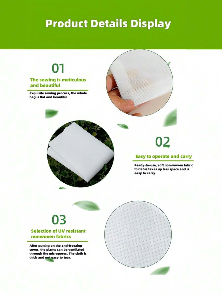 Winter Plant Frost Protection Cover, Plant Cold Frost Blanket, Reusable