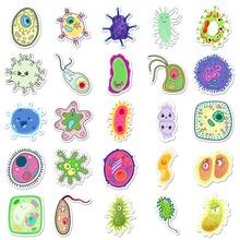 50 miếng dán hoạt hình sáng tạo dễ thương hình tế bào phân tử vi sinh vật vẽ tay để trang trí điện thoại di động/máy tính bảng - Nhiều màu - Xem 5