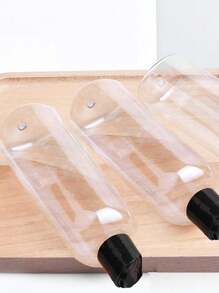 1 pieza/3 piezas/1 set Botellas recargables de plástico transparente de 16 onzas, botellas de viaje a prueba de fugas con tapas de disco negro en la Top - Contenedores recargables de BPA para champú, lociones, cremas y talla grande - Accesorios negros de 200 ml vacíos para botellas de viaje de champú, acondicionador y loción - Juego de botellas de viaje - Accesorios de viaje - Artículos esenciales para dormitorios - Cosas de vuelta a la escuela adecuadas para el dormitorio universitario, el camping al aire libre, el viaje y el uso doméstico