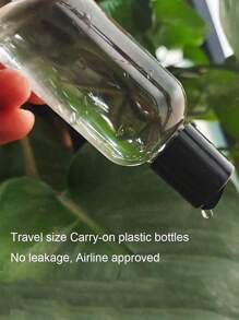 1 pieza/3 piezas/1 set Botellas recargables de plástico transparente de 16 onzas, botellas de viaje a prueba de fugas con tapas de disco negro en la Top - Contenedores recargables de BPA para champú, lociones, cremas y talla grande - Accesorios negros de 200 ml vacíos para botellas de viaje de champú, acondicionador y loción - Juego de botellas de viaje - Accesorios de viaje - Artículos esenciales para dormitorios - Cosas de vuelta a la escuela adecuadas para el dormitorio universitario, el camping al aire libre, el viaje y el uso doméstico