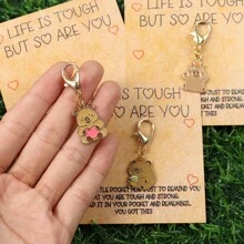 1 件/3 件 坚强的生活，坚强的你：口袋拥抱卡配可爱的水豚钥匙扣，背包和钥匙的动物饰物，生日、圣诞节、情人节礼物，送给家人和朋友 - 一份提醒您力量和韧性的小礼物情人节汽车配件包饰物学校字母背包可爱哥特式 Y2k 礼物创意包挂绳带身份证夹汽车配件包饰物 - 彩色 - 查看 2