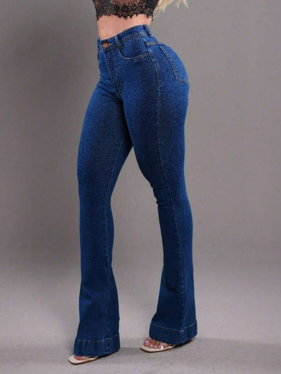 Women's High Waisted Jeans That Lift Your Butt - 藍色 - 查看 1