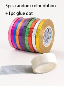 10pcs Mixed Shiny Laser Party Balloon Ribbon & String For Decoration, Birthday, Wedding Party Supplies, Back To School Valentine Day