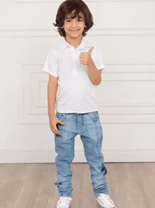 Boys Jeans 4 To 8 With Internal Adjustment - Light Wash - View 1
