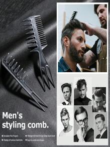 10 Regular Comb Sets, Hair Comb And Wide Tooth Comb And Rat Tail Comb, Professional Styling Comb Sets, Various Sets To Suit All Hairstyles And Styles, Black Gift Hairbrush Sets For Women And Men ,Hair Styling Tools Hair Accessories - Multicolor - View 7