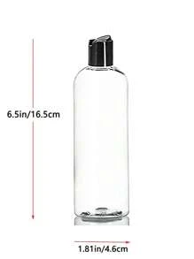 1 pieza/3 piezas/1 set Botellas recargables de plástico transparente de 16 onzas, botellas de viaje a prueba de fugas con tapas de disco negro en la Top - Contenedores recargables de BPA para champú, lociones, cremas y talla grande - Accesorios negros de 200 ml vacíos para botellas de viaje de champú, acondicionador y loción - Juego de botellas de viaje - Accesorios de viaje - Artículos esenciales para dormitorios - Cosas de vuelta a la escuela adecuadas para el dormitorio universitario, el camping al aire libre, el viaje y el uso doméstico