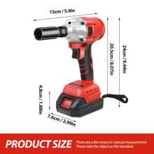 Cordless Impact Wrench 1/2 Inch Brushless High Torque Wrenches 210 Ft-Lbs Right Angle Detent Anvil Impact Drive Set Kit 2 Battery 18V 2300RPM Chuck/Drill/Sockets/Tool Box/Fast Charger Tools