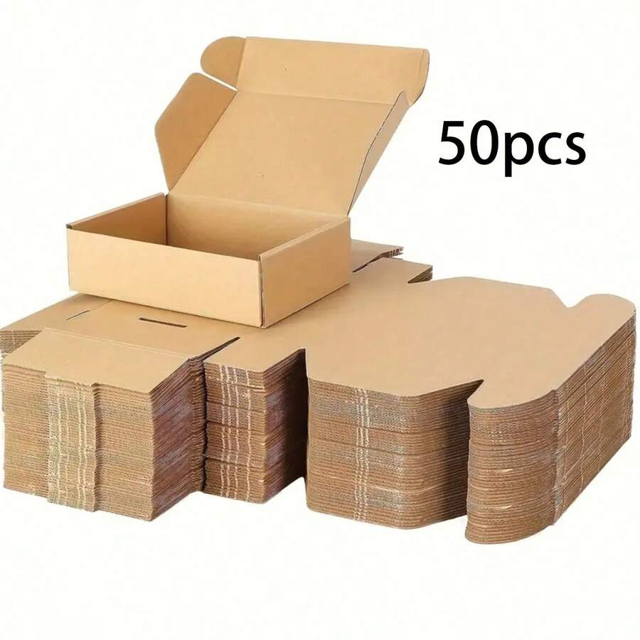50Pack Small Mailer Shipping Boxes 6x3.85x1.45 Inch Corrugated