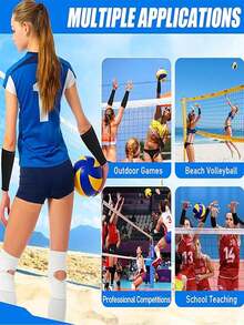 2 件套排球臂套和腕带，运动护肘，学生/女士加长臂套，男士夏季（随机图案或字母设计发货） - 彩色 - 查看 3